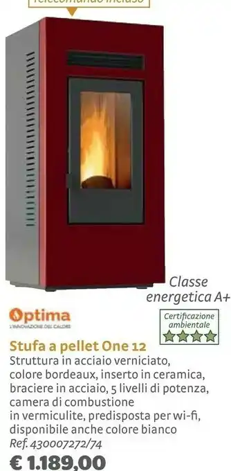 Bricocenter Stufa A Pellet One 12 offerta