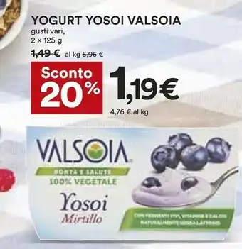 Coop Valsoia Yosoi Mirtillo 250 G(ml) offerta
