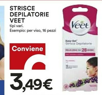 Coop Veet Strisce Depilatorie offerta