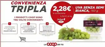 Coop Coop Uva Senza Semi Bianca 750 G offerta