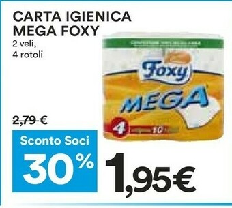 Coop Foxy Carta Igienica Mega offerta