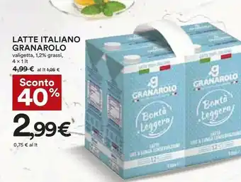 Coop Granarolo Bontà Leggera Latte Parzialmente Scremato A Lunga Conservazione offerta