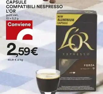 Coop L'or Capsule Compatibili Nespresso offerta