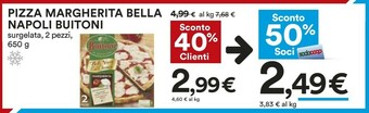 Coop Buitoni Pizza Margherita Bella Napoli offerta