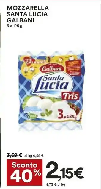 Coop Galbani Mozzarella Santa Lucia 125 G(ml) offerta