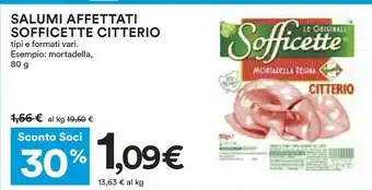Coop Citterio Sofficette Mortadella Regina 80 G(ml) offerta