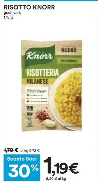Coop Knorr Risotto Milanese offerta
