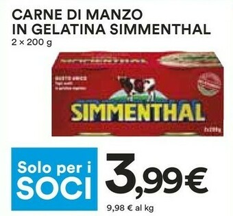 Coop Simmenthal Carne Di Manzo In Gelatina offerta