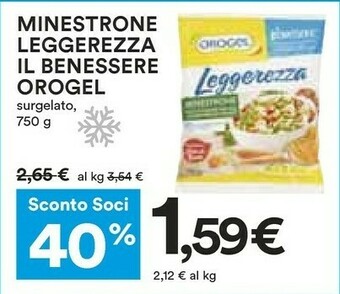 Coop Orogel Minestrone Leggerezza Il Benessere offerta