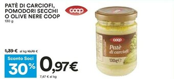 Coop Coop - Patè Di Carciofi 130 G(ml) offerta