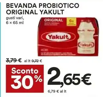 Coop Yakult Bevanda Probiotico Original offerta