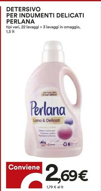 Coop Perlana Detersivo Per Indumenti Delicati offerta
