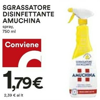 Coop Amuchina Sgrassatore Disinfettante offerta