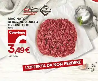 Coop Coop Macinato Di Bovino Adulto 400 G offerta