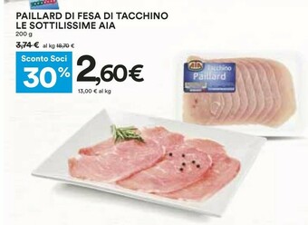 Coop Aia Paillard Di Fesa Di Tacchino 200 G(ml) offerta
