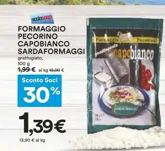 Coop Sardaformaggi Formaggio Pecorino Grattugiato Capo Bianco 100 G(ml) offerta