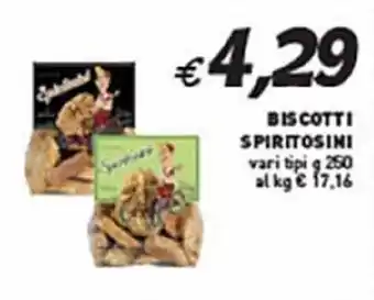 Coal BISCOTTI SPIRITOSINI vari tipi g 250 offerta