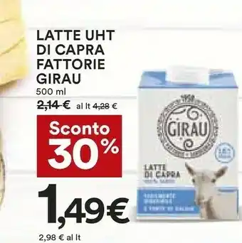 Coop Fattorie Girau - Latte Di Capra Parzialmente Scremato offerta