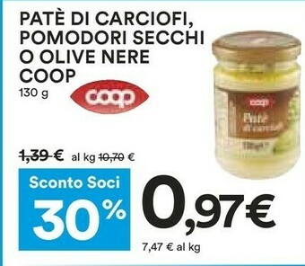 Coop Coop - Patè Di Pomodori Secchi 130 G(ml) offerta