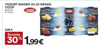 Coop Coop Yogurt Magro 0% Di Grassi offerta