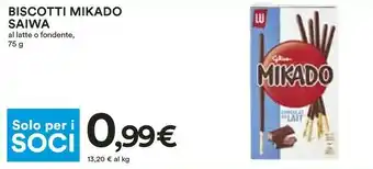 Coop Mikado Biscotti Al Latte O Fondente offerta