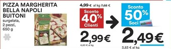 Coop Buitoni Pizza Margherita Bella Napoli offerta