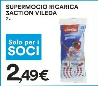 Coop Vileda SuperMocio 3Action Testa Del Mocio Multicolore offerta