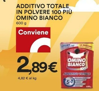 Coop Omino Bianco Additivo Totale In Polvere 100 Piu offerta