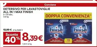 Coop Finish Detersivo Per Lavastoviglie 1120 G offerta