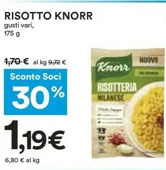 Coop Knorr Risotto offerta