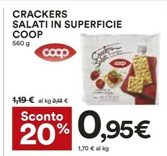 Coop Coop - Crackers Salati In Superficie 560 G(ml) offerta