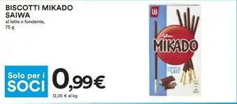 Coop Mikado Biscotti Saiwa Al Latte offerta