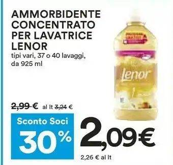 Coop Lenor Ammorbidente Cncentrato Per Lavatrice 925 Ml offerta
