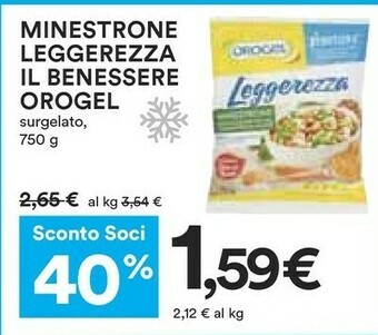 Coop Orogel Minestrone Leggerezza Il Benessere offerta