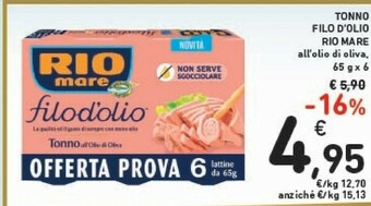 Conad Rio Mare Tonno Rio mare offerta