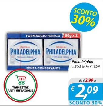 DiMeglio Philadelphia 80g x 2 offerta