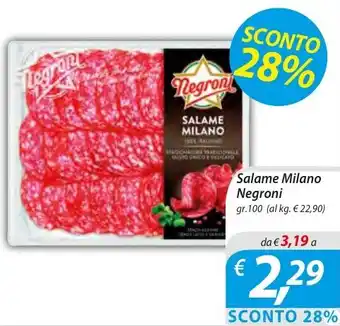 DiMeglio Salame Milano Negroni gr.100 offerta