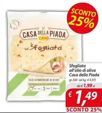 DiMeglio Sfogliata all'olio di oliva Casa della Piada gr.300 offerta