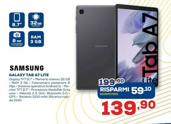 Euronics Samsung Galaxy Tab A7 Lite offerta