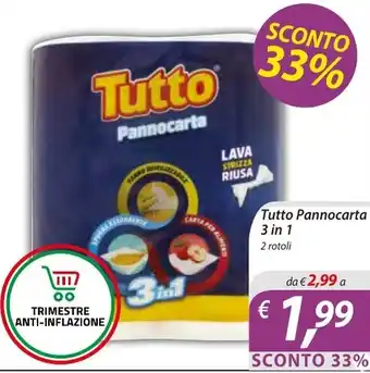 Tutto Pannocarta 3 in 1 2 rotoli