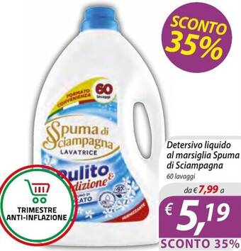 DiMeglio Detersivo liquido al marsiglia Spuma di Sciampagna 60 lavaggi offerta
