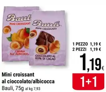 Supermercati Gulliver Mini croissant al cioccolato/albicocca Bauli, 75g offerta