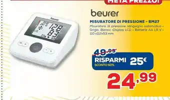 Beurer Misuratore Di Pressione BM27