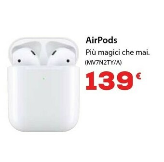 Euronics Apple MV7N2TY/A Cuffia Auricolare Bianco offerta