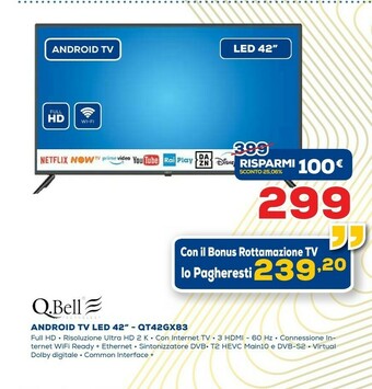Euronics Qbell QT42GX83 offerta