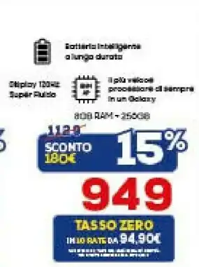Euronics Samsung Galaxy S21+ 5G 256 GB Display 6.7" Dynamic AMOLED 2X Phantom Silver offerta
