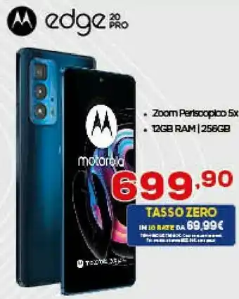 Euronics Motorola Motorola Edge 20 Pro 17 cm (6.7") Doppia SIM Android 11 5G USB tipo-C 12 GB 256 GB 4500 mAh Bianco offerta