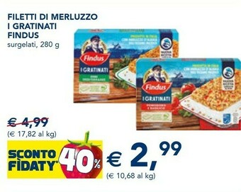 Esselunga Findus Filetti Di Merluzzo I Gratinati Surgelati offerta