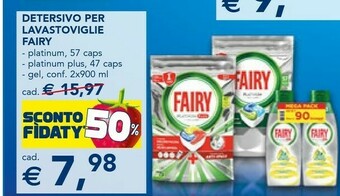 Esselunga Fairy Detersivo Per Lavastoviglie Platinum offerta