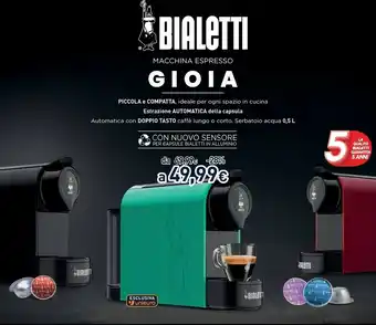 Unieuro Bialetti Gioia Automatica Macchina Per Espresso 0,5 L offerta